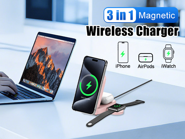 3 in 1 Wireless Charging Station
