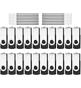 AreTop USB 2.0 Flash Drive, Pack of 20 2GB Thumb Drives Bulk, Metal Memory Sticks, Portable Keych...
