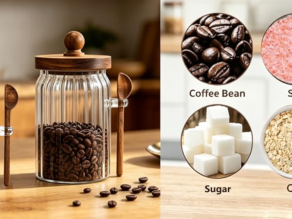 Glass Storage Jars with Airtight Lids