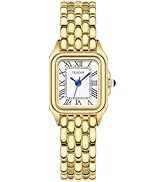 TKIIOER Small Gold Watches for Women, Vintage Roman Dial Women's Watches, Rectangular Case Ladies...