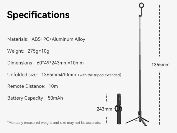 ULANZI 54'' Magnetic Selfie Stick Tripod Pro, All-in-One Phone Tripod w Magnetic Phone Holder