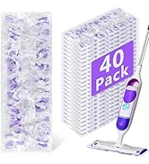 40 Pack Disposable Power Mop Refills Pads Compatible with Swiffer Power Mop,Spray Wet Pads Refill...