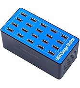 USB Charging Station,100W 20-Port Multi Device Charger with Intelligent Safety Features,Charging ...