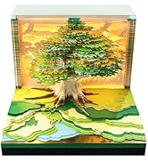 Cowenhey 3D Time Piece Calendar, 2026 Desk Calendar With LED Light, 3d Tree Memo Pad Creative Des...