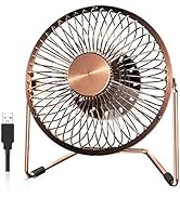 EasyAcc 6 Inch USB Desk Fan, 360°Rotation Small and Quiet,Powerful Portable Strong Airflow,Mini M...
