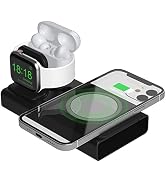 3 in 1 Aluminum Charging Stand for MagSafe Compatible with Apple Watch/iPhone 16/15/14/13/12/Pro/...