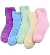 ARBINSON Fuzzy Socks for Women, Cozy Warm Fluffy Socks Comfy Thick Microfiber Plush Winter Home S...