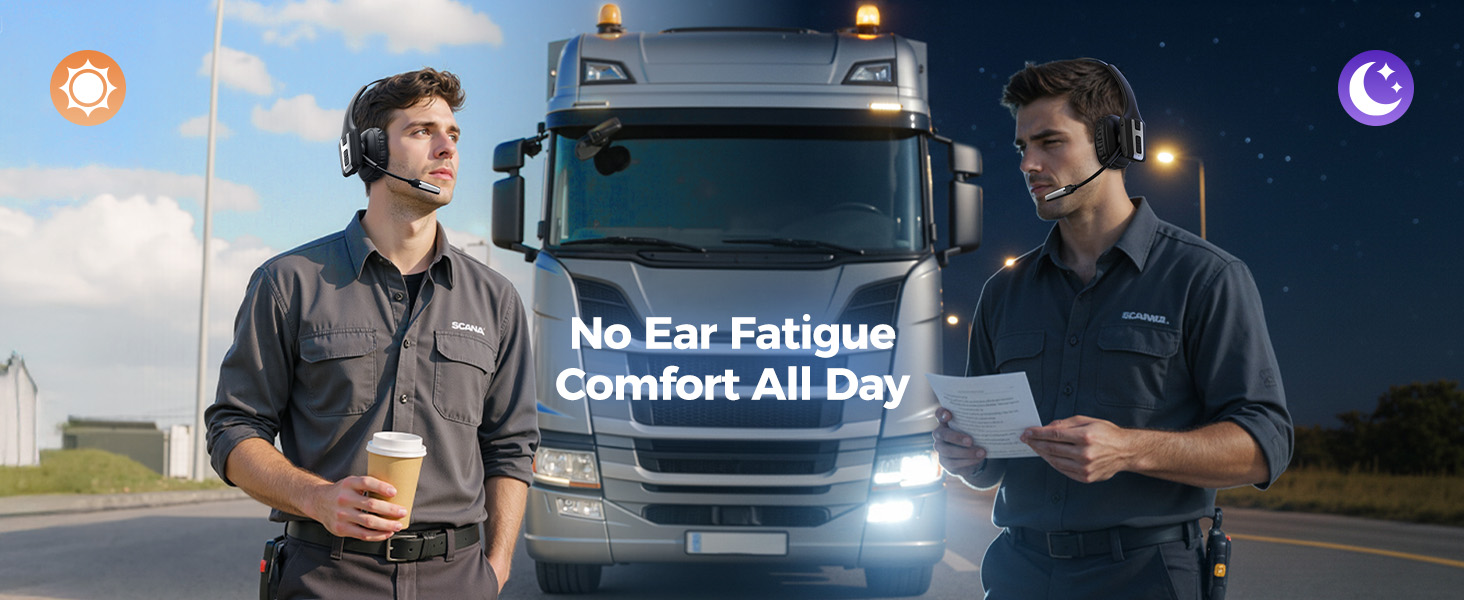 headset with microphone for pc wireless trucking headset bluetooth noise canceling headset for work