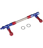 Dual Feed Fuel Line for Holley 4150, 7/8"-20 Braided Dual Inlet Feed Fuel Log Rail Line Kit 8 An ...