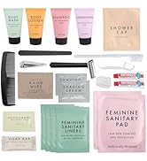 Trail maker 50 Sets of Feminine Hygiene Kits for Homeless Women in Bulk, 25-Piece Blessing Bags f...