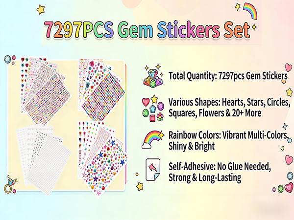 16 pcss gem stickers