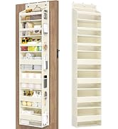 Over The Door Organizer, 7 Tier Door Hanging Organizers with 7 Large Pockets 12 Side Pockets, Beh...