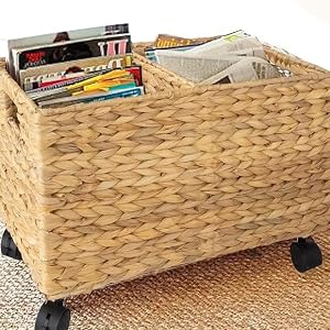 rolling baskets on wheels - water hyacint