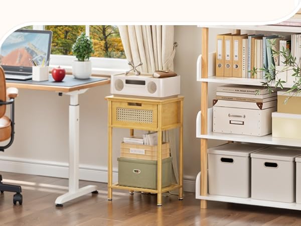 End Table with Solid Bamboo Legs for Study Room
