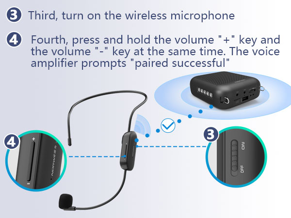 how to pair wireless microphone