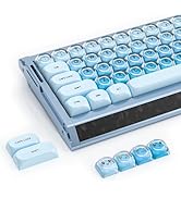 Fejwlvs Uyuni Dreams-Pro Blue Jelly HOA Profile Key Cap,PBT Keycaps, Cute Custom Keycaps 132-Key ...
