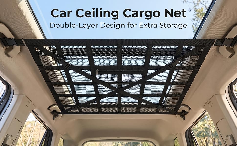 Car Ceiling Cargo Net Pocket
