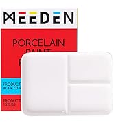 MEEDEN Ceramic Artist Paint Palette, Rectangle Porcelain Watercolor Palette, 10'' × 7'' Ceramic M...