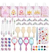 76 PCS Princess Party Favors Birthday Party Decorations Including Crown, Magic Wand, Diamond Ring...