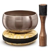 Tibetan Singing Bowl Set – Authentic Hand-Tuned Sound Bowl for Meditation – Complete Meditation B...