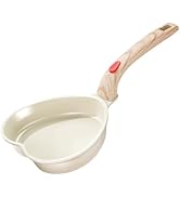 JUSTUP Nonstick Frying Pan, 6.5 Inch Mini Love Shaped Omelet Pan with Anti Scalding Handle, Break...