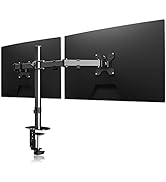 Suptek Dual LED LCD Monitor Desk Mount Heavy Duty Fully Adjustable Stand for 2 / Two Screens up t...