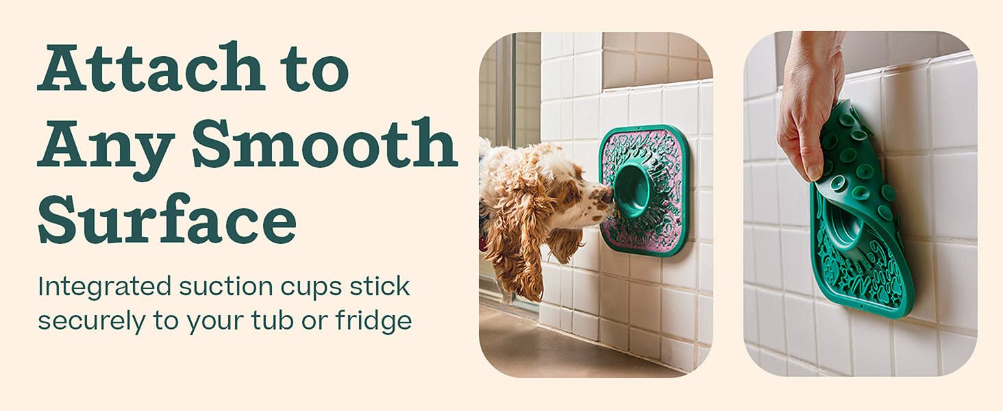 Attach to any smooth surface: Integrated suction cups stick securely to your tub or fridge.