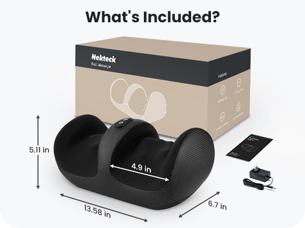 Foot Massager with Heat &amp;amp; Foot Roller Shiatsu Calf Leg Massager for Pain Relief