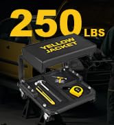 YELLOW JACKET Mechanic Rolling Stool with Wheels for Garage