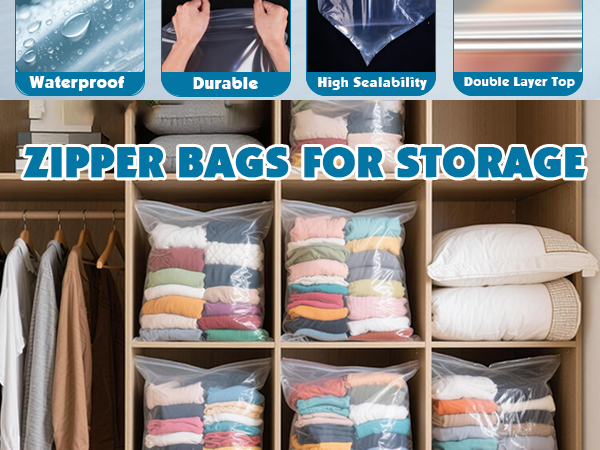 large ziplock bags for storage