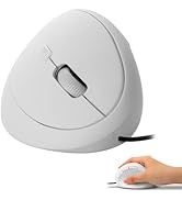 Wired Mouse USB Ergonomic Vertical Mouse Small Portable Lightweight Comfortable Optical Corded Mi...