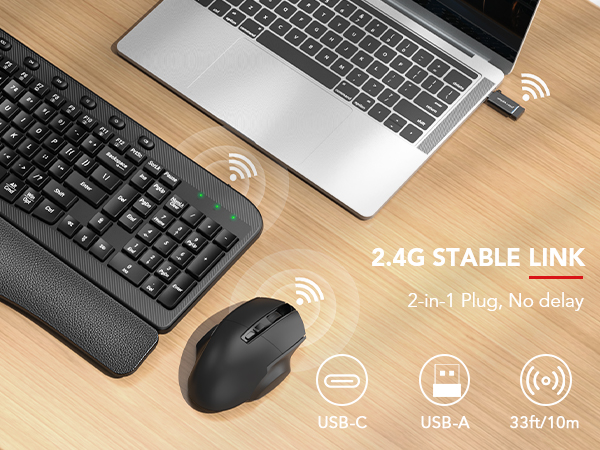 USB wireless keyboard and mouse 
