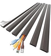 Delamu Cord Hider, Large Cord Covers for 3-4 Wires on Wall, 85in Cable Hider, Easy Set up Wire Hi...