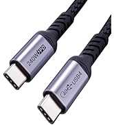 SUMPK USB 4 Cable 3.3FT, 240W USB C Cable, 40 Gbps High Speed Data Transfer, Single 8K/Dual 4k Di...