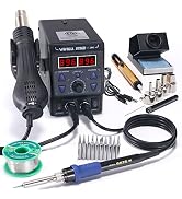 YIHUA 8786D I 2 in 1 Hot Air Rework and Soldering Iron Station with °F /°C, Cool/Hot Air Conversi...