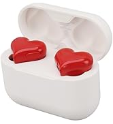 ciciglow Heart Shaped Wireless Earbuds, Noise CancellingEarphones with HiFi Stereo Sound, Long Ba...