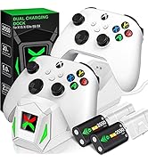 Controller Charger Station with 2x2550mAh Rechargeable Battery Packs for Xbox One/Series X|S Cont...