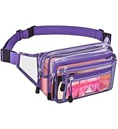 Clear Bag Stadium Approved Clear Fanny Pack for Women for Work,Multi-purpose Waist Bag for Travel...