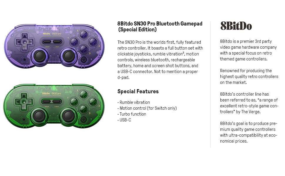 8Bitdo SN30 Pro bluetooth 