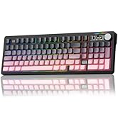 LINGBAO K98 PRO Mechanical Keyboard Wireless, with Screen & Knob,RGB Gaming Keyboard, Tri-Mode BT...