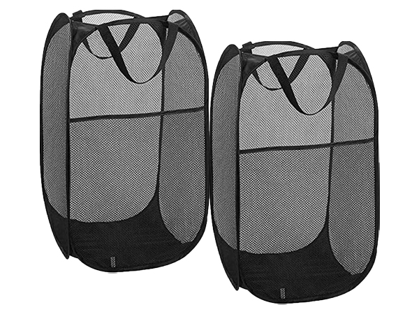 black laundry hamper