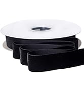 Ribbli Polyester Black Velvet Ribbon,1Inch,10-Yard Spool,Use for Choker,Gift Wrapping,Floral Bouq...