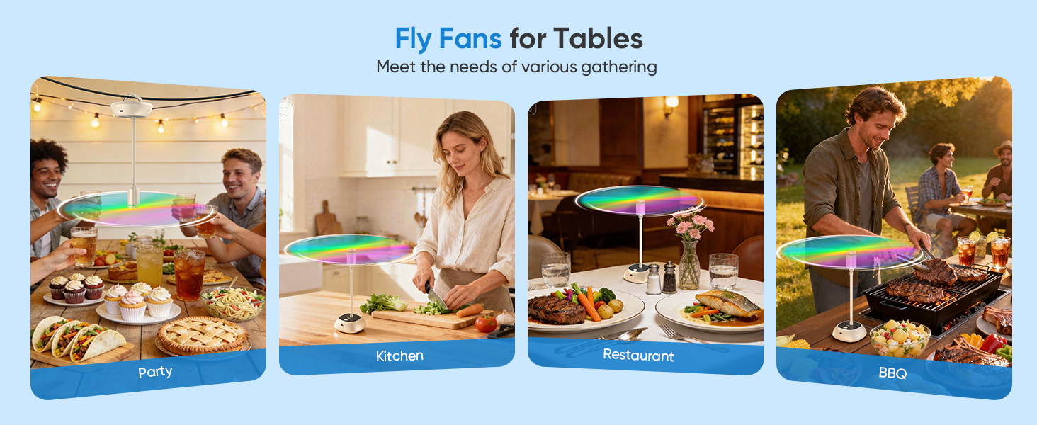fly fans for tables
