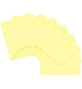 LIKAJON 50 Pack A7 Envelopes, Light Yellow Greeting Card Envelopes Self Seal, 5.24 x 7.24 in Enve...