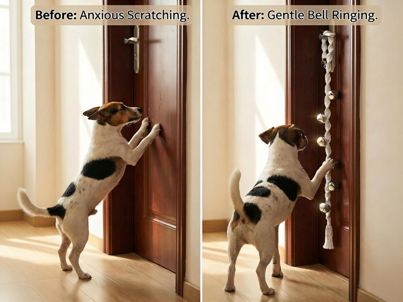Comparison of Dog Bell Before and After Use