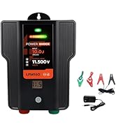 Electric Fence Charger AC DC Powered 65 Miles 200 Acres, 110 Volt 10 Joule Plug-in Electric Fence...