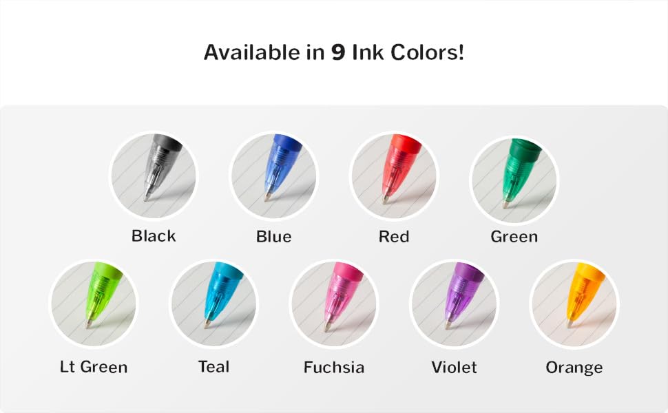 Available z-grip ink colors