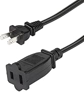 CERRXIAN USA Outlet AC 2 Prong Power Extension Cord, 4.9FT NEMA 1-15P to NEMA 1-15R Cable, 125V 1...