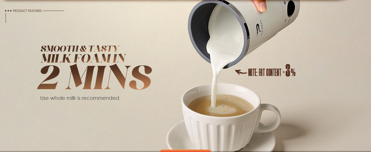 milk frother and steamer