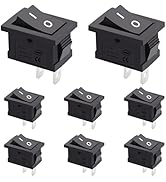 TWTADE 8Pcs 12V Rocker Switch On/Off 2 Pin 2 Position SPST Car Auto Boat Rocker Toggle Switch AC ...
